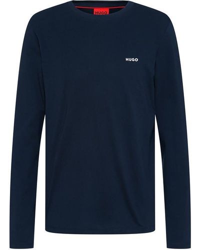 HUGO Derol Long Sleeve T Shirt - Blue