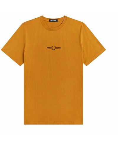 Fred Perry Logo T Shirt - Orange