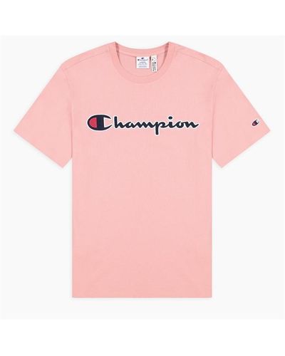 Champion Logo T Shirt - Pink
