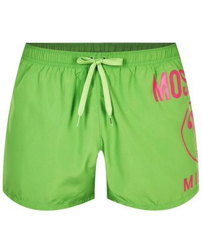 Moschino Question Mark Swim Shorts - Green