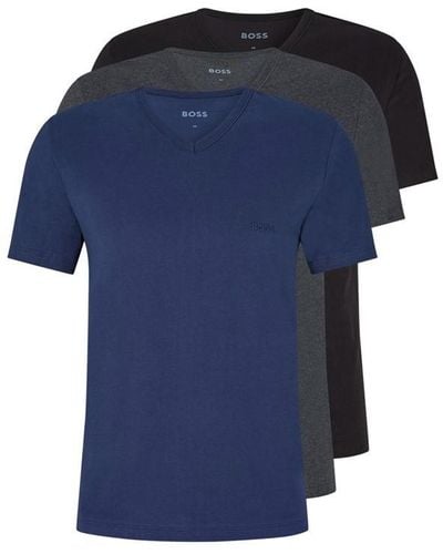BOSS 3 Pack T Shirts - Blue