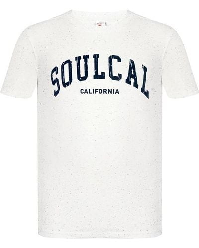 SoulCal & Co California Textured Flecked T Shirt - White