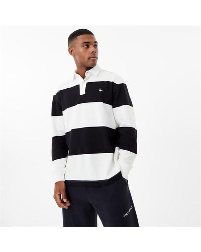 Jack Wills Rugby Shirt Sn34 - Black