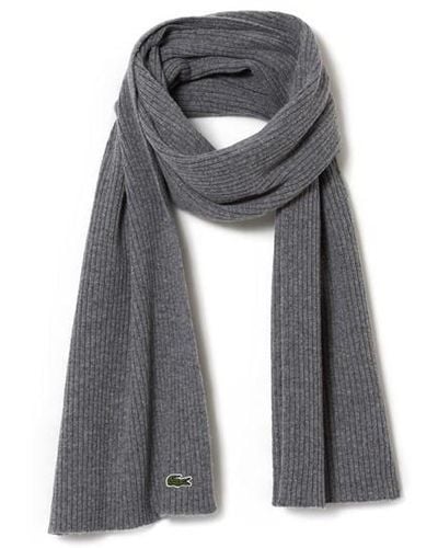 Lacoste Knitted Scarf - Grey