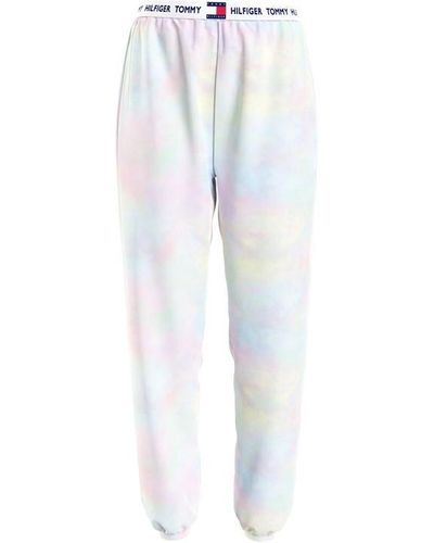 Tommy Hilfiger High Waisted Printed Joggers - Blue