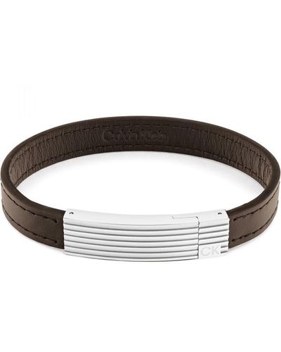 Calvin Klein Gents Jewellery Circuit Bracelet - Brown