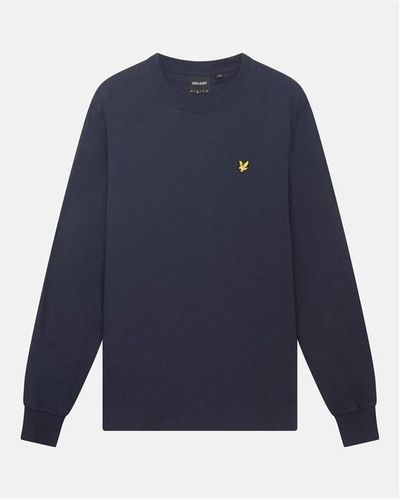 Lyle & Scott Lyle Rlx Ls T-shirt Sn99 - Blue