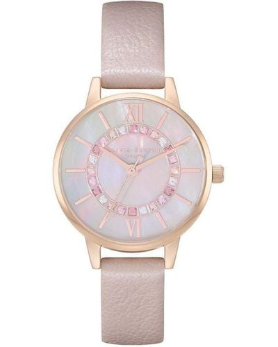 Olivia Burton Ladies Sparkle Wonderland Pink & Rose Gold Watch