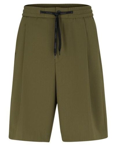 HUGO Relaxed-fit Shorts - Green