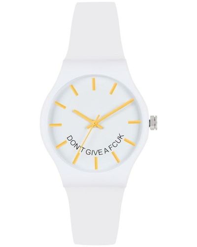 French Connection Fc Anlg Wd Watch 99 - White