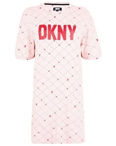 DKNY Heart Longline Sleep Shirt - Pink