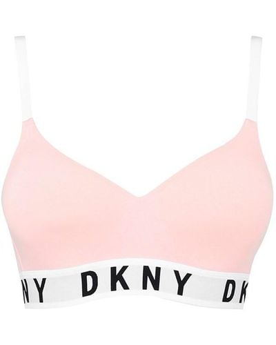 DKNY Cosy Boyfriend Push Up Bra - Pink