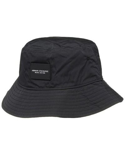 Armani Exchange Nylon Bucket Hat - Black