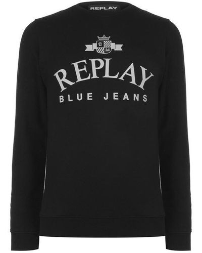 Replay Jeans Crew Sweatshirt - Black