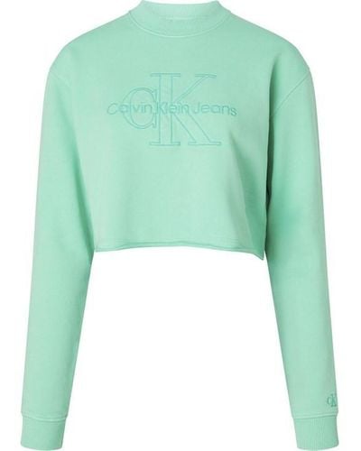 Calvin Klein Embroidered Monologo Sweatshirt - Green