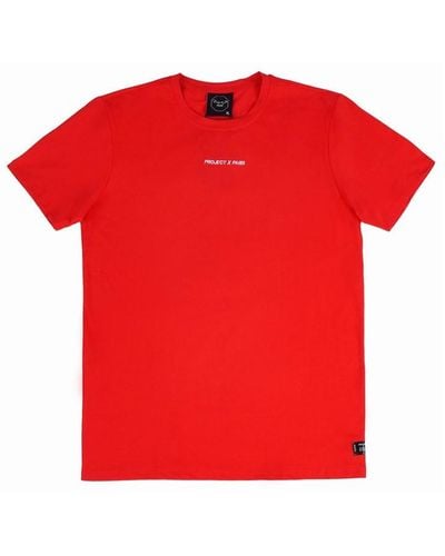 Project X Paris Embroide Logo T Shirt - Red