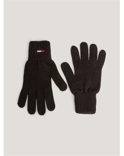 Tommy Hilfiger Flag Embroidery Gloves - Black
