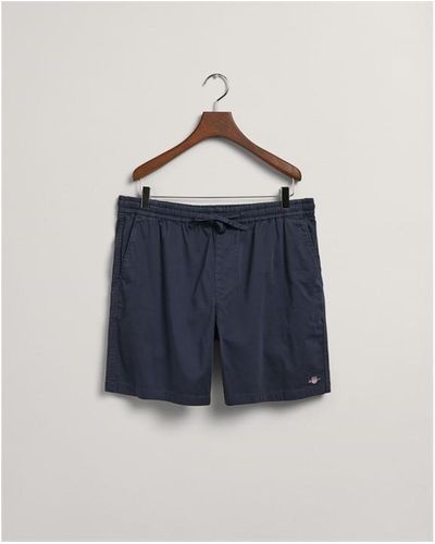 GANT Drawstring Logo Shorts - Blue