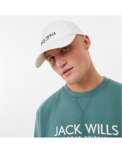 Jack Wills Minimal Graphic Cap - Blue