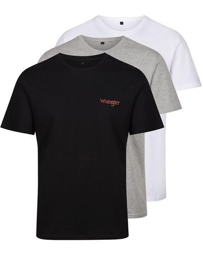 Wrangler Crew Neck 3 Pack T-shirt - Black