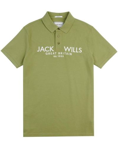 Jack Wills Pique Polo Sn99 - Green