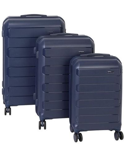 Linea Monza Suitcase, Pp Hard Suitcase, Travel Luggage, (22inch Cabine Friendly) - Blue