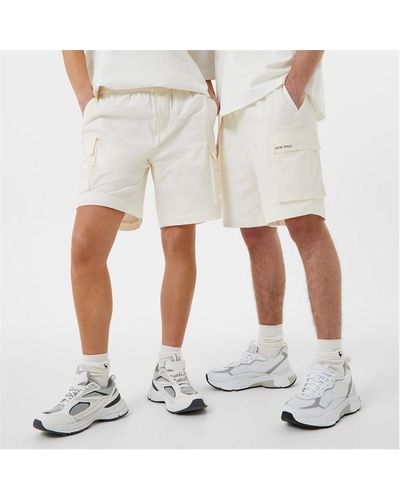 Jack Wills Tech Cargo Shorts - White