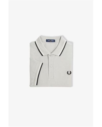 Fred Perry Short Sleeve Twin Tipped Polo Shirt - White