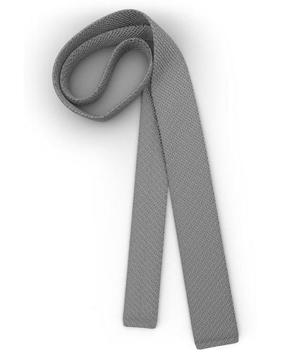 BOSS 6cm Knitted Tie - Grey