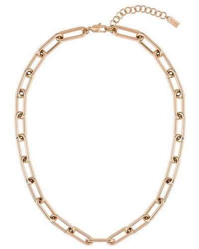 BOSS Ladies Tessa Carnation Gold Ip Necklace - Metallic