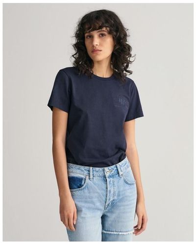 GANT Tonal Archive Shield T-shirt - Blue