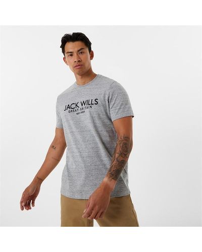 Jack Wills Carnaby Logo T-shirt - Grey