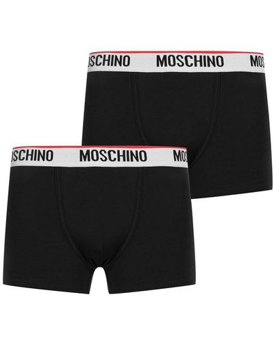 Moschino Two Pack Boxer Trunks - Black