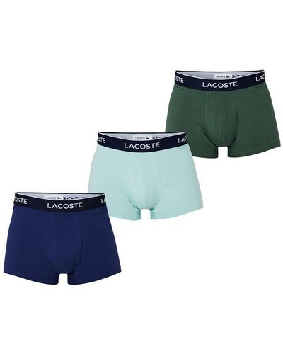 Lacoste 3 Pack Boxer Shorts - Green