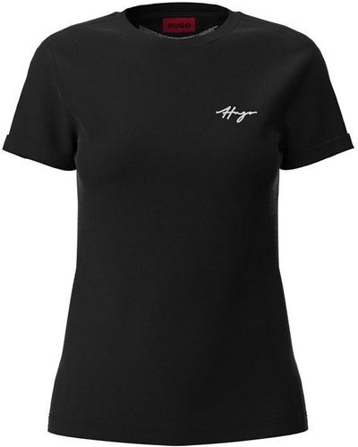 HUGO Boss Graffiti-style Logo Slim Fit T-shirt - Black