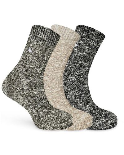 Jack Wills 3 Pack Boot Socks - Grey