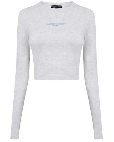 I Saw It First West Court Cropped T Shirt - White