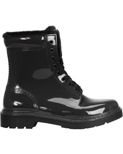 HUGO Gamma Fur Boots - Black