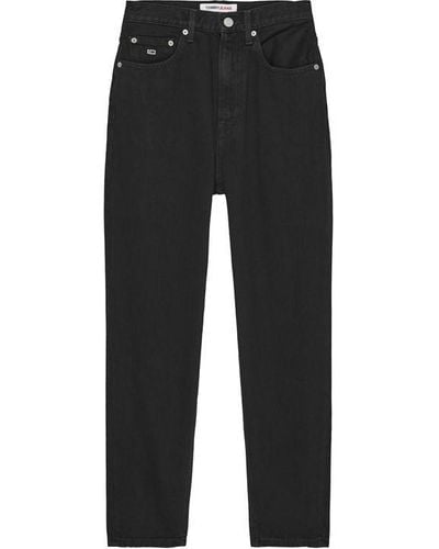 Tommy Hilfiger Ultra High Rise Tapered Mom Jeans - Black