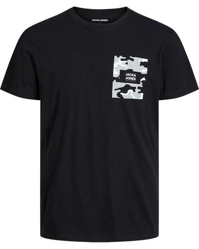Jack & Jones Camo Pocket T-shirt - Black