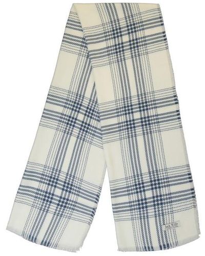 Jack Wills Woven Check Scarf - Blue