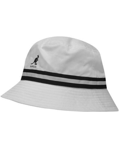 Kangol Stripe Bucket Hat - Grey