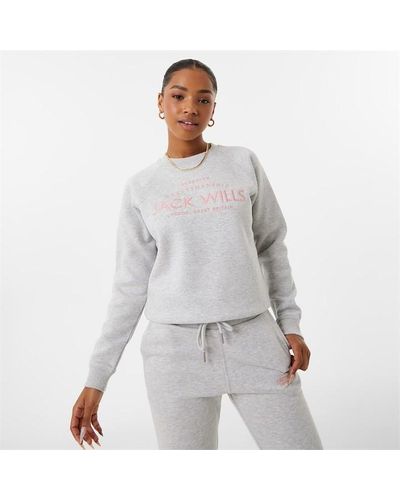 Jack Wills Hunston Graphic Crew Neck Sweatshirt - Grey