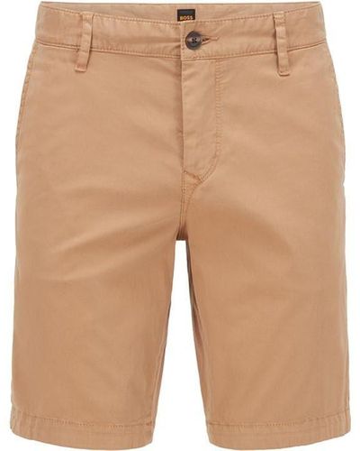 BOSS Schino Slim Chino Shorts - Natural