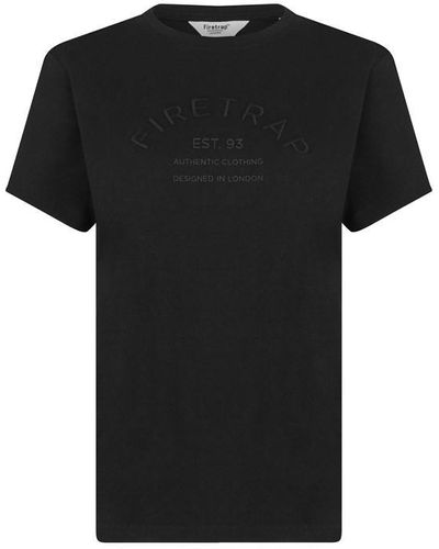 Firetrap Logo Boyfriend T-shirt - Black