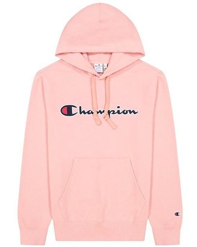 Champion Basic Logo Hoodie - Pink