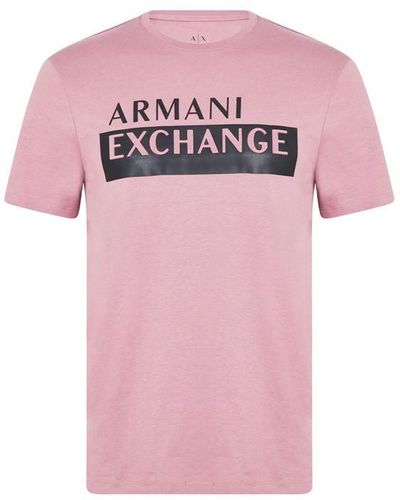 Armani Exchange Logo T-shirt - Pink