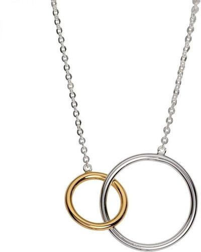 Unique And Co Ladies Unique & Co Sterling,gold,pendant & Chain - Metallic