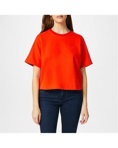 BOSS Ecripa Logo T Shirt - Orange