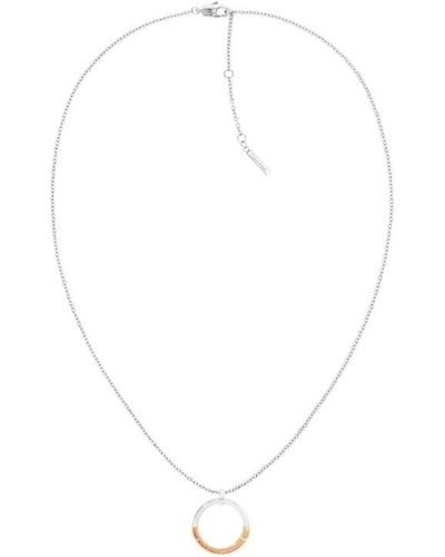 Calvin Klein Ladies Ckj Soft Squares Necklace 35000453 - Metallic